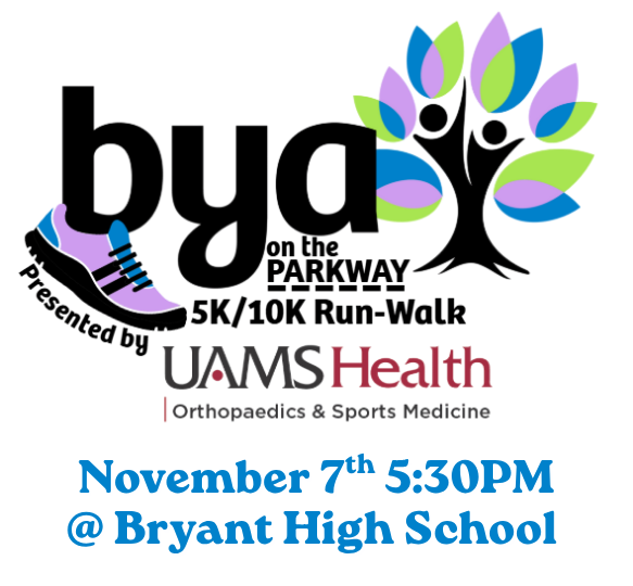 BYA on the Parkway 5K/10K Run-Walk, November 7th 5:30PM at Bryant High School
