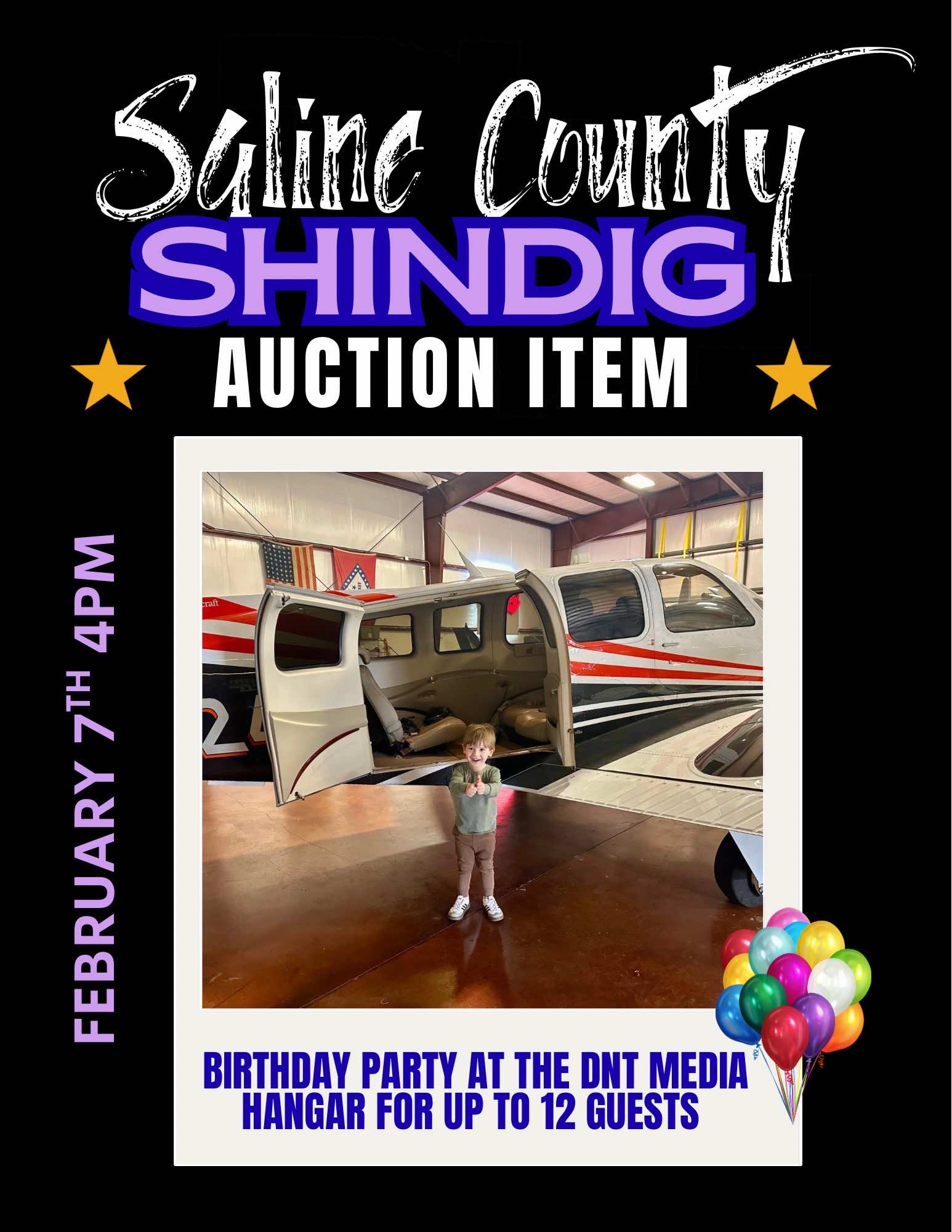 Auction Item - Birthday Party at the DNT Media Hangar