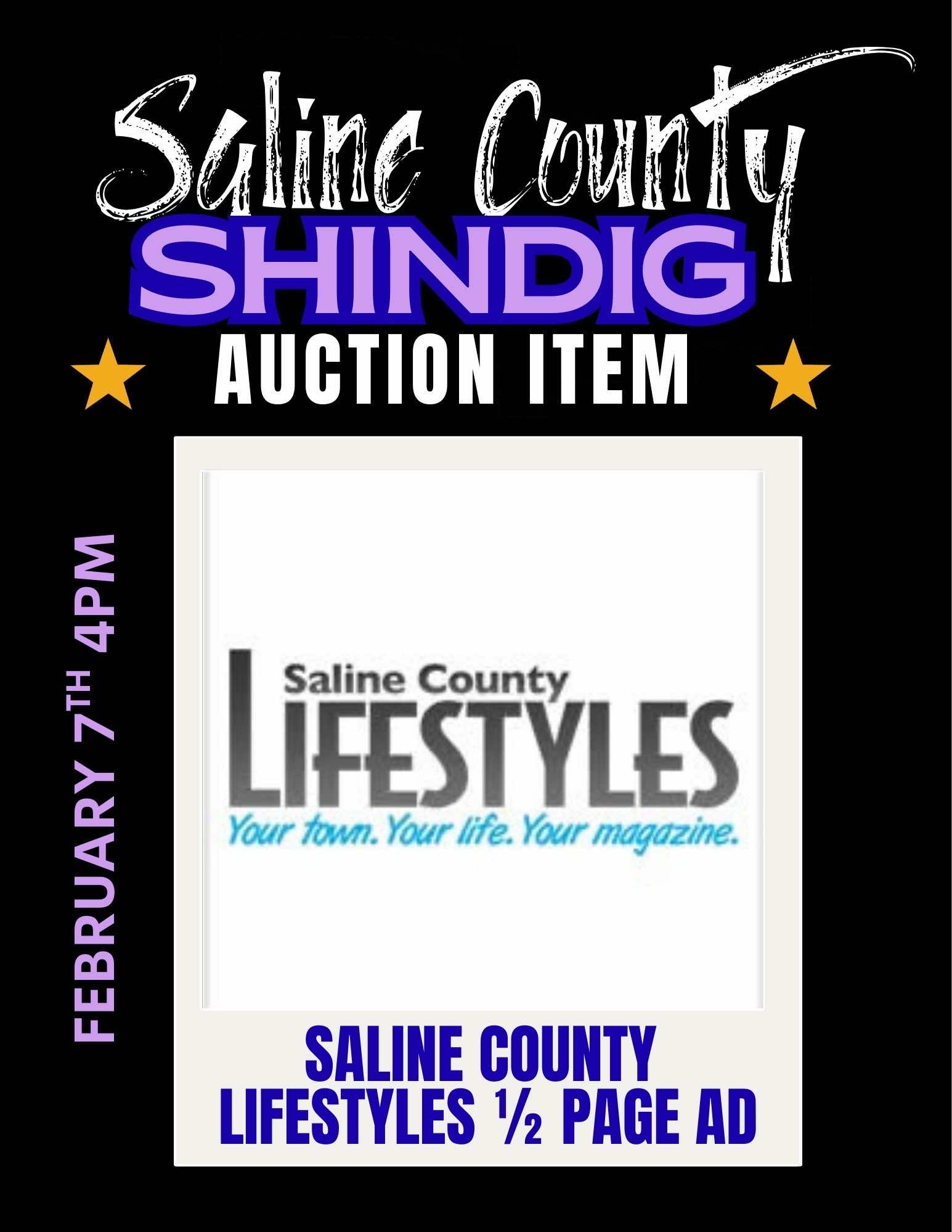 Auction Item - 1/2 Page Saling Lifestyles Ad